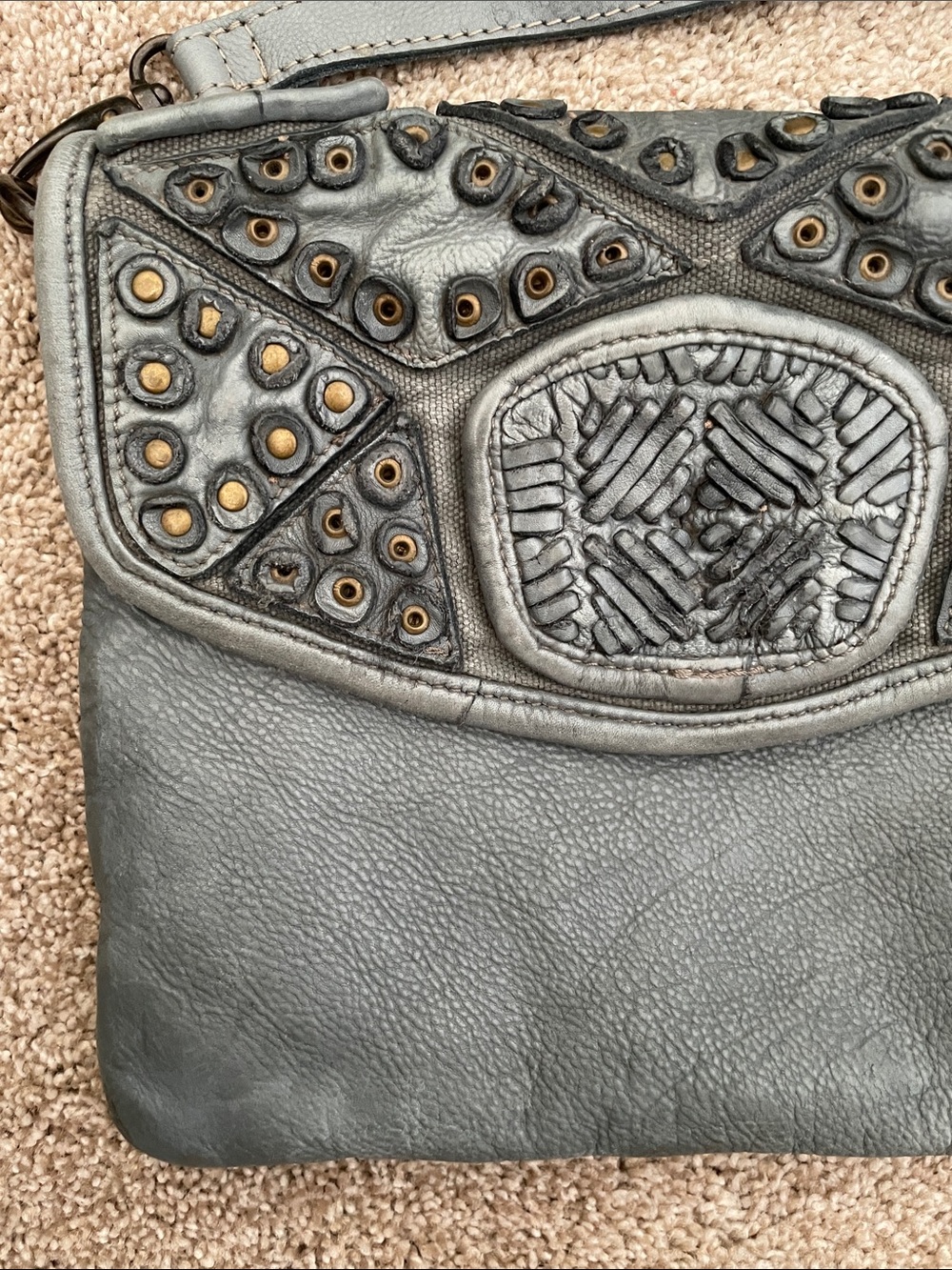 NWT Keaan Boho Crossbody Bag, Leather Bohemian Bag, Hippie Bag, - Picture 2 of 6